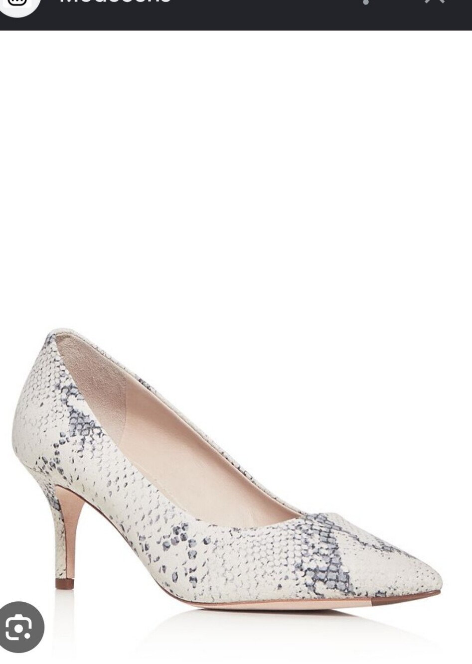 COLE HAAN Women's Vesta Snakeskin-embossed Leather Pumps 7.5